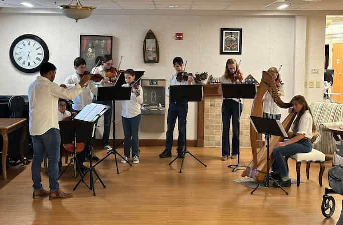 String ensemble perform at retirement center